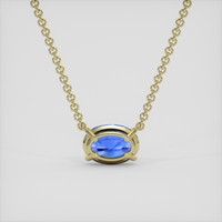 5.53 Ct. Blue Sapphire Necklace, 18K Yellow Gold 4