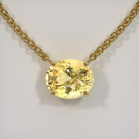 6.75 Ct. Sapphire Necklace, 18K Yellow Gold 1