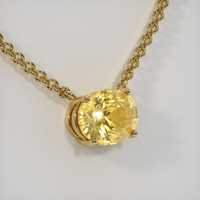 6.75 Ct. Sapphire Necklace, 18K Yellow Gold 2