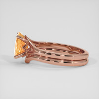 2.04 Ct. Peach Sapphire Ring, 14K Rose Gold 4