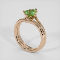 1.20 Ct. Green Sapphire Ring, 18K Rose Gold 2
