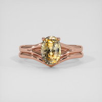 2.08 Ct. Bi Color Sapphire Ring, 18K Rose Gold 1