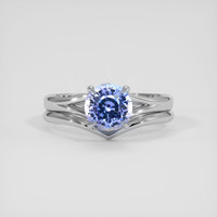 2.57 Ct. Color Change Sapphire Ring, 10K White Gold 1