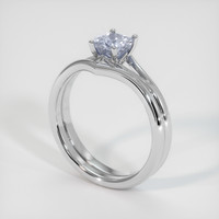 0.88 Ct. Violet Sapphire Ring, 10K White Gold 2
