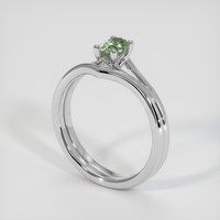 0.63 Ct. Green Sapphire Ring, 10K White Gold 2