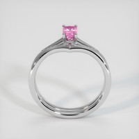 0.55 Ct. Pink Sapphire Ring, 14K White Gold 3
