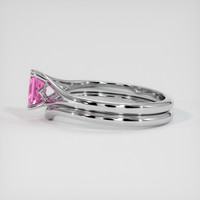 0.55 Ct. Pink Sapphire Ring, 14K White Gold 4