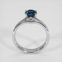 1.27 Ct. Greenish Blue Sapphire Ring, 14K White Gold 3