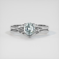 1.06 Ct. Sapphire Ring, 14K White Gold 1