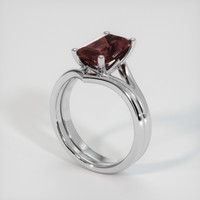 2.93 Ct. Sapphire Ring, 18K White Gold 2