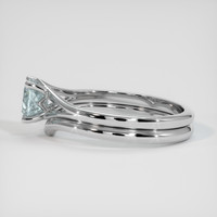1.06 Ct. Greyish Blue Sapphire Ring, 18K White Gold 4