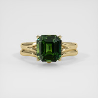 4.08 Ct. Green Sapphire Ring, 10K Yellow Gold 1
