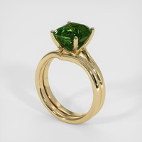 4.08 Ct. Green Sapphire Ring, 10K Yellow Gold 2