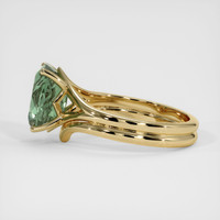 3.64 Ct. Green Sapphire Ring, 10K Yellow Gold 4