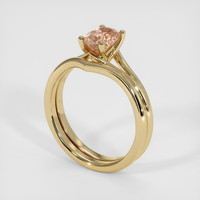 1.03 Ct. Padparadscha Sapphire Ring, 14K Yellow Gold 2