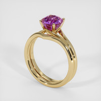 2.13 Ct. Purple Sapphire Ring, 14K Yellow Gold 2