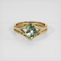 1.46 Ct. Green Sapphire Ring, 14K Yellow Gold 1