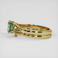 0.90 Ct. Green Sapphire Ring, 14K Yellow Gold 4