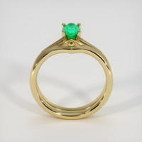 0.50 Ct. Emerald Ring, 18K Yellow Gold 3