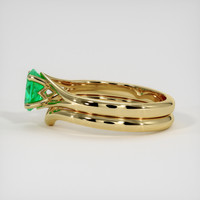 0.50 Ct. Emerald Ring, 18K Yellow Gold 4