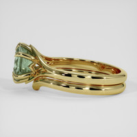 1.65 Ct. Green Sapphire Ring, 18K Yellow Gold 4