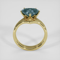 3.44 Ct. Greyish Blue Sapphire Ring, 18K Yellow Gold 3