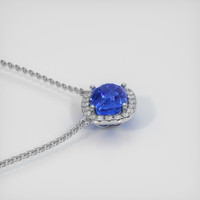 3.02 Ct. Blue Sapphire Necklace, Platinum 950 3