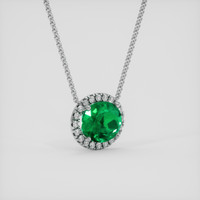 6.68 Ct. Emerald Necklace, Platinum 950 2