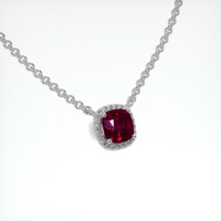 0.86 Ct. Ruby Necklace, Platinum 950 2