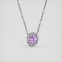 1.49 Ct. Violet Sapphire Necklace, Platinum 950 2