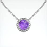 1.71 Ct. Purple Sapphire Necklace, Platinum 950 1