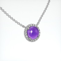 1.71 Ct. Purple Sapphire Necklace, Platinum 950 2