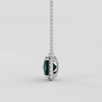 1.15 Ct. Greenish Blue Sapphire Necklace, Platinum 950 3
