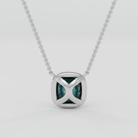 1.15 Ct. Greenish Blue Sapphire Necklace, Platinum 950 4