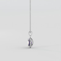 1.32 Ct. Bi Color Sapphire Necklace, Silver 3