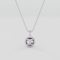 1.32 Ct. Bi Color Sapphire Necklace, Silver 4