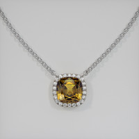 1.61 Ct. Gemstone Necklace, 14K White Gold 1