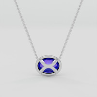 8.41 Ct. Violetish Blue Tanzanite Necklace, 14K White Gold 4