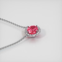 2.10 Ct. Sapphire Necklace, 14K White Gold 3