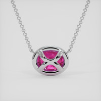 8.03 Ct. Pink Sapphire Necklace, 14K White Gold 4