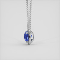 3.56 Ct. Blue Sapphire Necklace, 14K White Gold 3