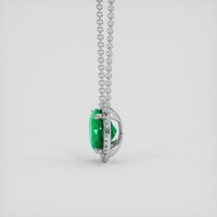 6.68 Ct. Emerald Necklace, 18K White Gold 3