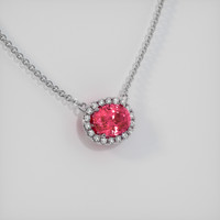2.10 Ct. Sapphire Necklace, 18K White Gold 2
