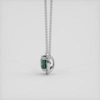 1.35 Ct. Bluish Green Sapphire Necklace, 18K White Gold 3