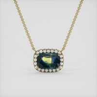 1.32 Ct. Bi Color / Parti Sapphire Necklace, 10K Yellow Gold 1