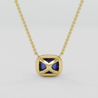 0.84 Ct. Violet Sapphire Necklace, 10K Yellow Gold 4