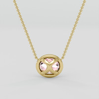 3.78 Ct. Pink Kunzite Necklace, 14K Yellow Gold 4