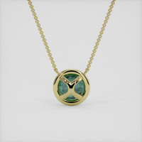 1.81 Ct. Bluish Green Sapphire Necklace, 14K Yellow Gold 4