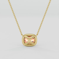 1.10 Ct. Padparadscha Sapphire Necklace, 14K Yellow Gold 4