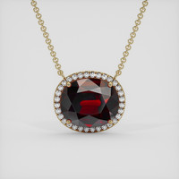 21.46 Ct. Red Garnet Necklace, 18K Yellow Gold 1